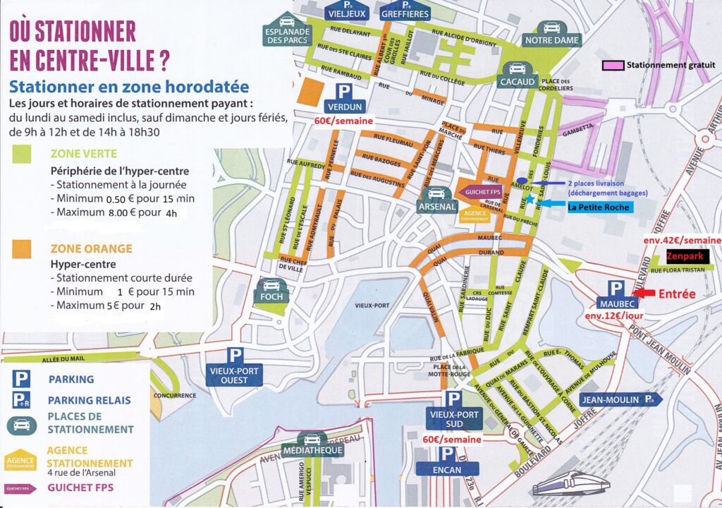 Plan de stationnement en centre-ville de La Rochelle